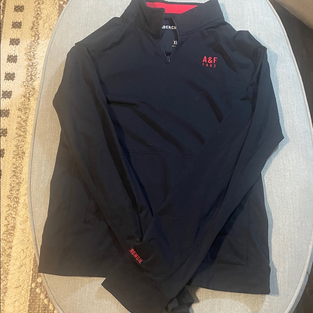 Abercrombie & Fitch Black Jacket with Red Lining
